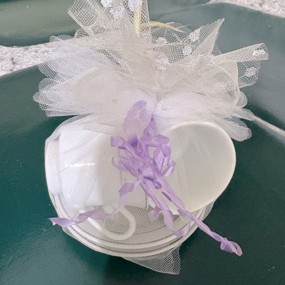 Two White 🍵 Tea Cup and Saucer Set